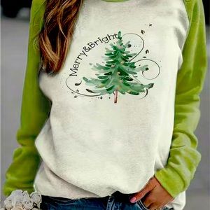 Christmas Raglan Pullover Top